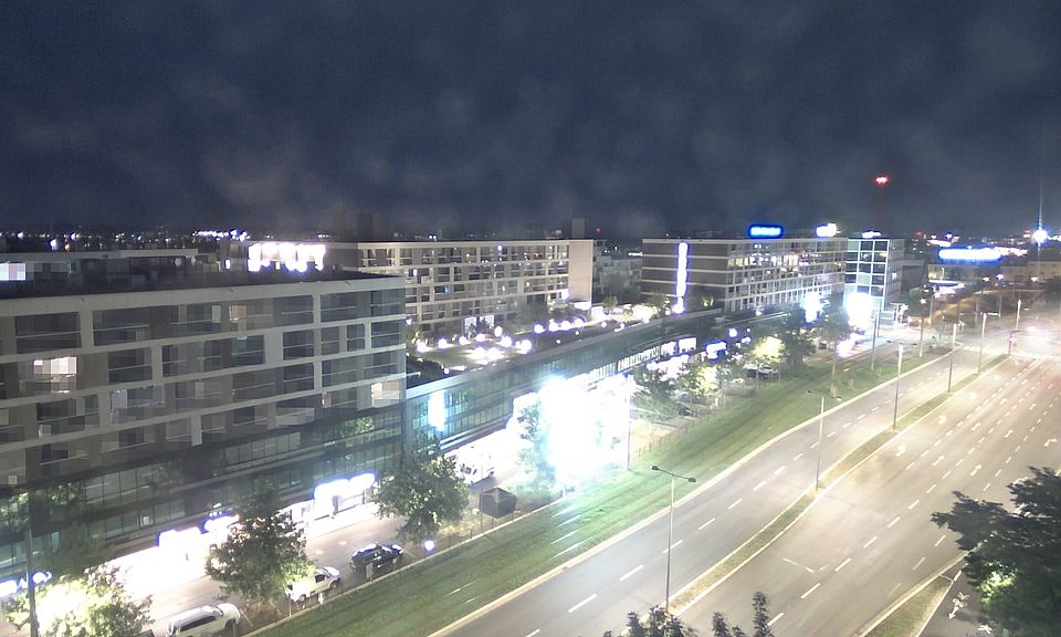 Livebild Baukamera 2 - Webcam 'Gesamtansicht Südwest' - Baustelle Stadtteil Brauquartier, Graz-Puntigam (ca. 5 Minuteninterval)