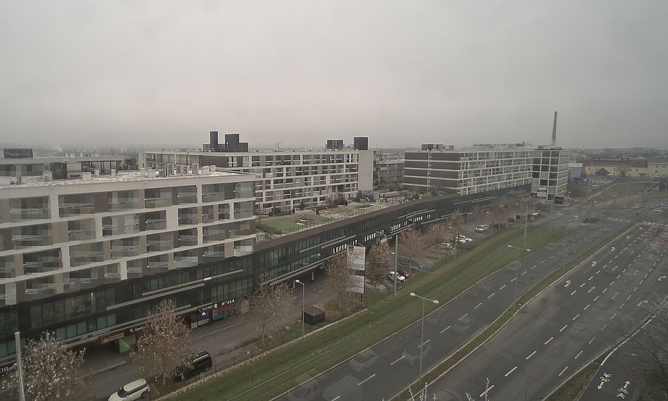 Livebild Baukamera 2 - Webcam 'Gesamtansicht Südwest' - Baustelle Stadtteil Brauquartier, Graz-Puntigam (ca. 5 Minuteninterval)