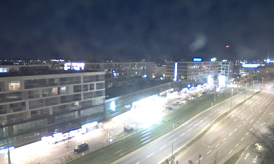 Livebild Baukamera 2 - Webcam 'Gesamtansicht Südwest' - Baustelle Stadtteil Brauquartier, Graz-Puntigam (ca. 5 Minuteninterval)