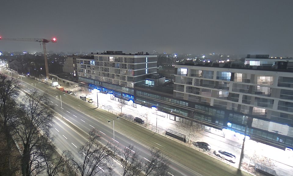 Livebild Baukamera 4 - Webcam 'Gesamtansicht Nordwest' - Baustelle Stadtteil Brauquartier, Graz-Puntigam (ca. 5 Minuteninterval)